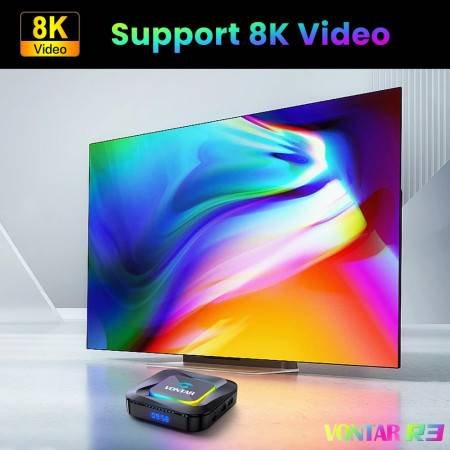 VONTAR R3 RGB TV Box Android 13 | Rockchip RK3528, 8K Video, BT5.0, Wifi6, Google Voice Input - Advanced Media Player 4GB 32GB