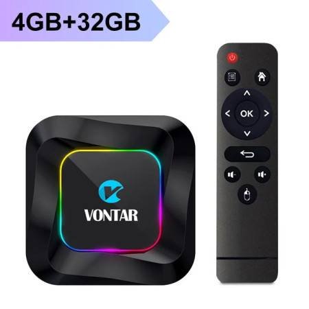 VONTAR R3 RGB TV Box Android 13 | Rockchip RK3528, 8K Video, BT5.0, Wifi6, Google Voice Input - Advanced Media Player 4GB 32GB