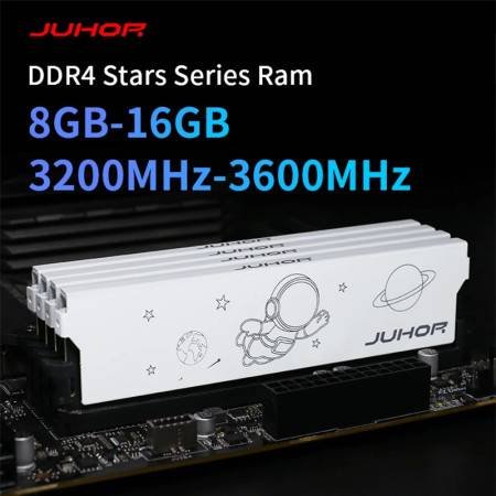 JUHOR DDR4 8GB 16GB 3200MHz 3600MHz XMP2.0 Gaming RAM | High-Performance Desktop Memory with Samsung Chips