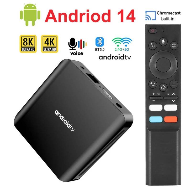 TV Box Android 14 8K TV98 ATV Plus - Allwinner H313 Quad Core, 5G, Dual Wifi