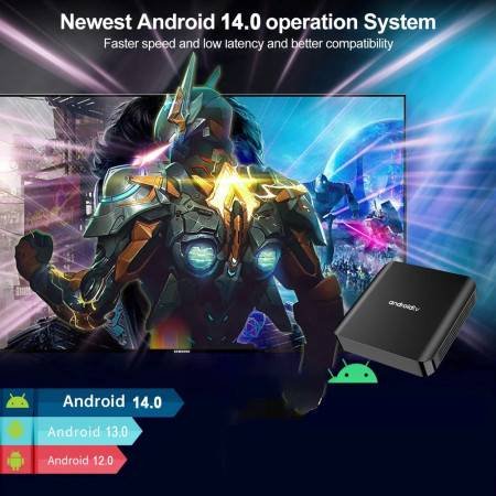 TV Box Android 14 8K TV98 ATV Plus - Allwinner H313 Quad Core, 5G, Dual Wifi