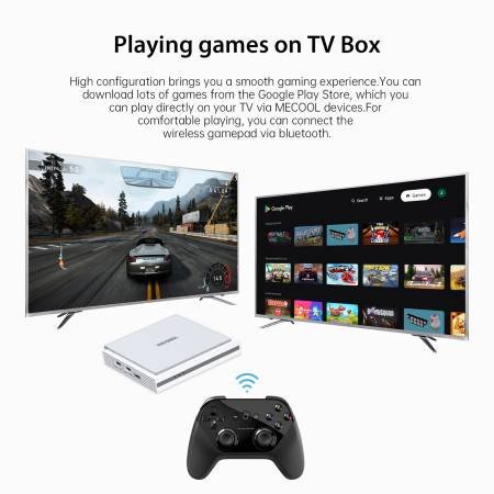MECOOL KM2 PLUS DELUXE Android 11 TV Box | Google TV, Dolby Vision & Atmos, 4GB DDR4, 32GB, 1000M LAN, WIFI 6, 4K Stream