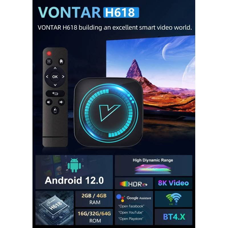 Vontar H618 Android 12 TV Box 32GB 4GB