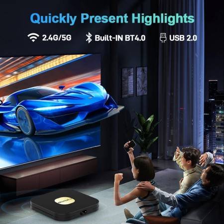 Global Version Android13 Smart Home Theater TV Box - 4K, Miracast, Chromecast, and Dual-Band WiFi