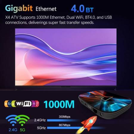 VONTAR X4 ATV Android TV 11.0 - 4K AV1 and Google Voice Input Support