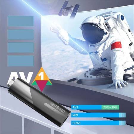 M98 Y10 Smart TV Stick Mini PC - Android 13, 2.4G/5G WiFi, Airplay