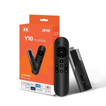 The M98 Y10 Smart TV Stick is a mini PC equipped with Android 13 and the Allwinner H618 processor. It offers 2.4G/5G dual W