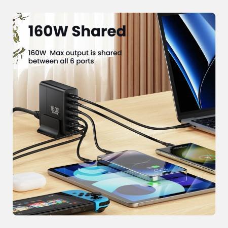 160W GaN USB Fast Charger - PPS PD QC4.0 Type C Desktop Charger
