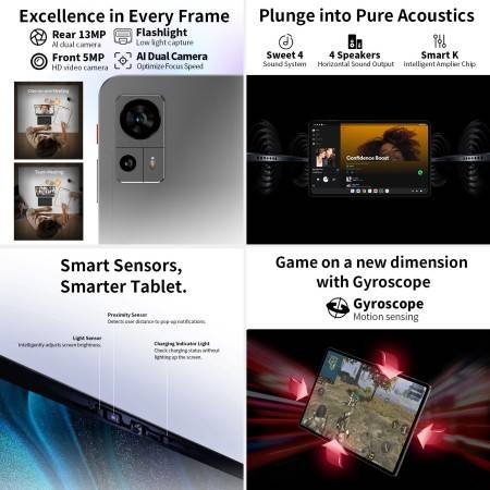 Teclast T60 Android Tablet - 12 Inch, 8 Core, 20GB RAM, 4G LTE