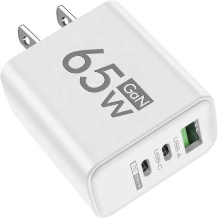 GaN Type C PD Charger - 3-Port USB Fast Charging for iPhone, Xiaomi, Samsung, Huawei