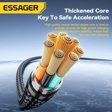 Essager 240W USB Type-C Cable - 100W Fast Charging, 2M