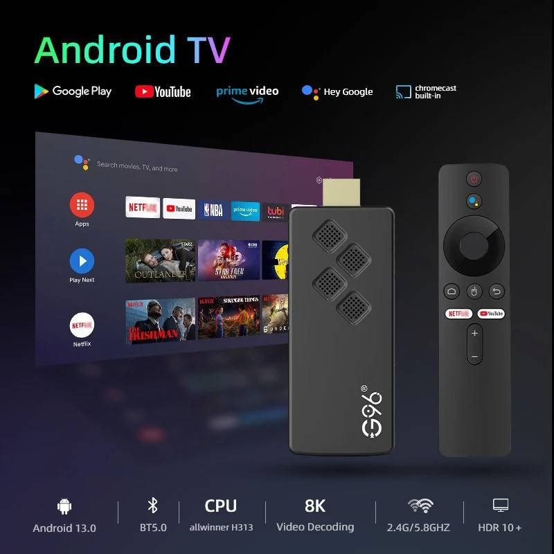 Android 13.0 8K Smart TV Stick Portable with Voice Control