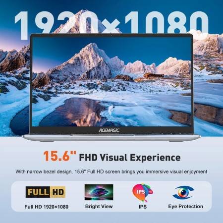 15.6" Ultra Slim Laptop 16GB RAM 512GB SSD Intel N95