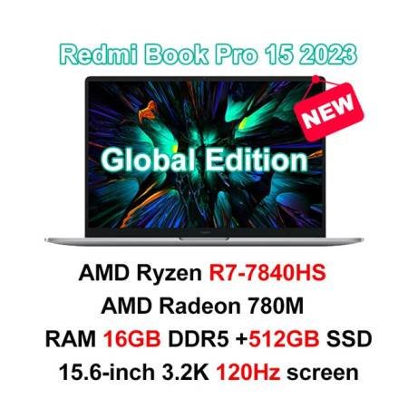 2023 Xiaomi Redmi Book Pro 15 Ryzen R5/R7 16GB RAM 512GB SSD 3.2K 120Hz