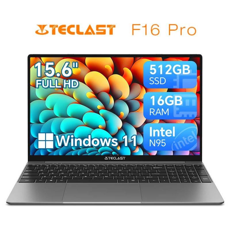 Teclast F16 Pro 15.6" Intel N95 16GB RAM 512GB SSD FHD IPS Laptop