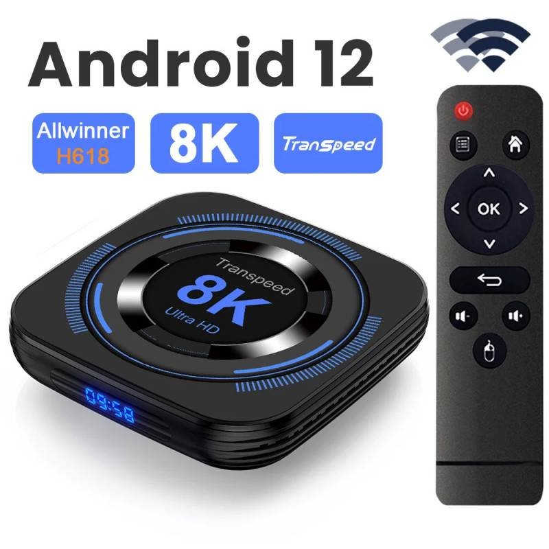 Transpeed Android 12 TV Box Allwinner H618 32GB/64GB 8K 4K Media Player