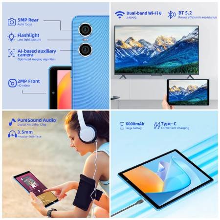 TECLAST P26T Tablet 10.1 inch 8 GB RAM 128 GB ROM Android 13