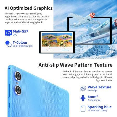 TECLAST P26T Tablet 10.1 inch 8 GB RAM 128 GB ROM Android 13
