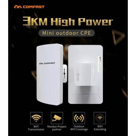 Comfast 2.4G Outdoor Long Range Wifi Repeater 11dBi Antenna Router AP CF-E110NV2