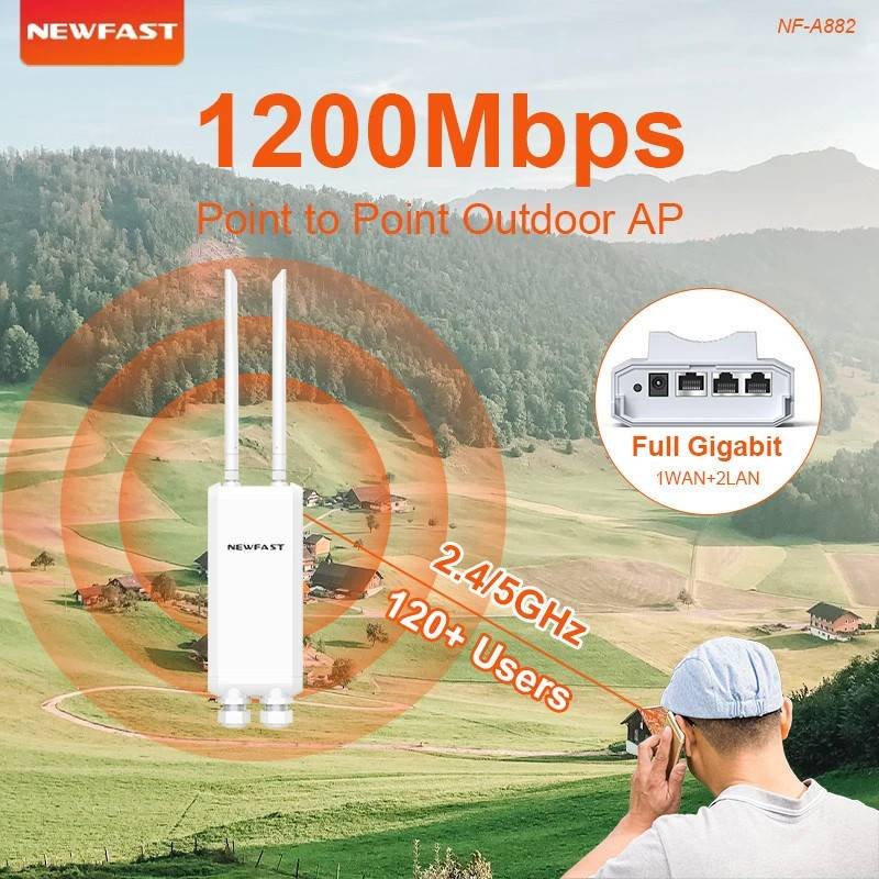 Newfast 1200 Mbit/s Outdoor WiFi Router & Repeater