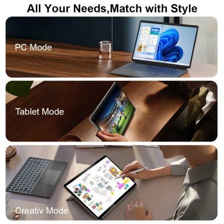 Ninkear T40 2 in 1 Laptop 14” FHD Touchscreen Intel N100 16GB 512GB SSD