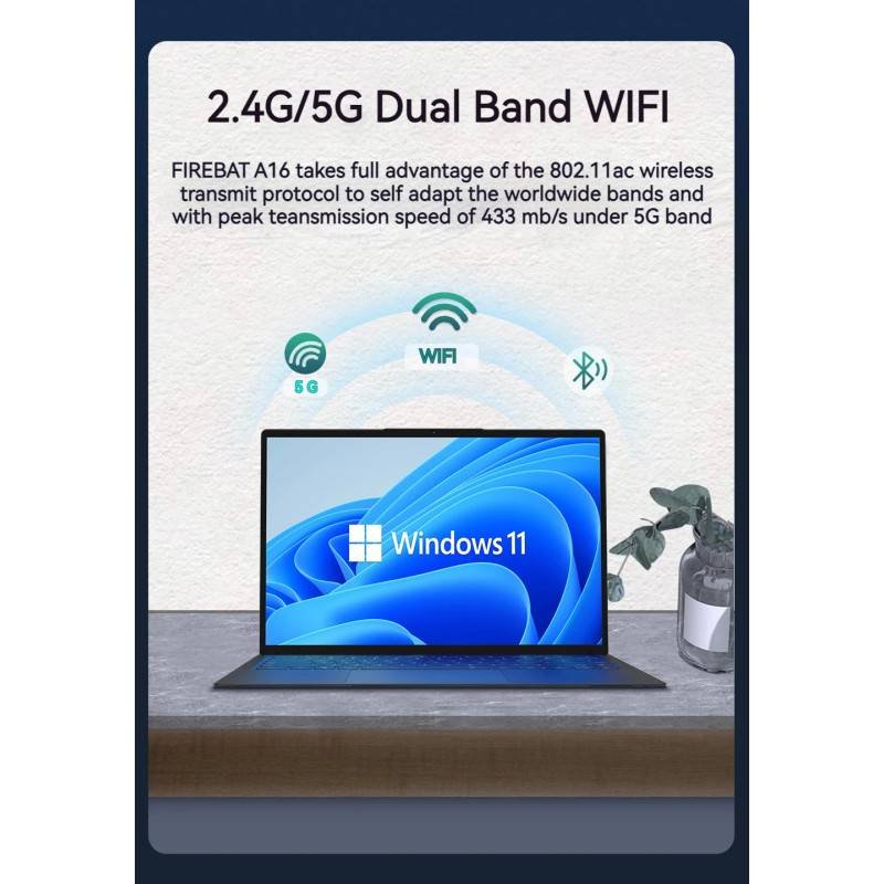 A16 16" 100% sRGB Ultra Slim Laptop 16GB RAM 1TB SSD Intel N100