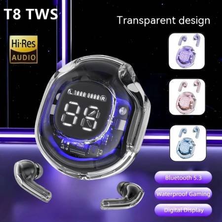 T8 TWS Bluetooth Earbuds LED Display HiFi ENC Wireless