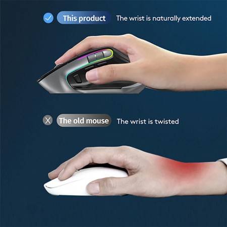 Wireless Mouse with Multi-Device Connectivity - Bluetooth 5.0 & 3.0, 2.4G