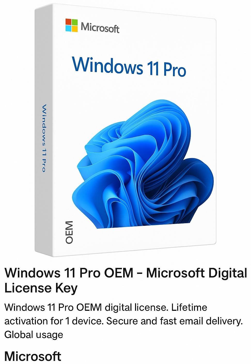 Windows 11 Pro OEM License Key